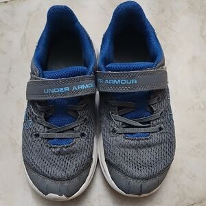 Under Armour Kids' Charcoal and Royal Blue Sneakers